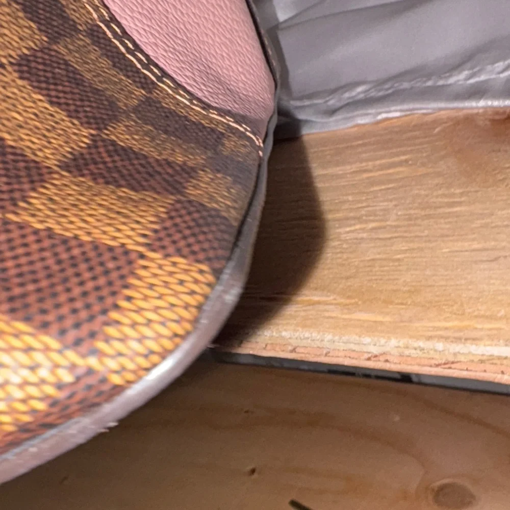 Louis Vuitton Jersey Brown Damier Tote with Pink - Picture 7 of 11